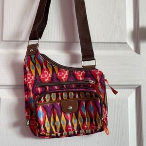 Patterned Lily Bloom Crossbody Bag
